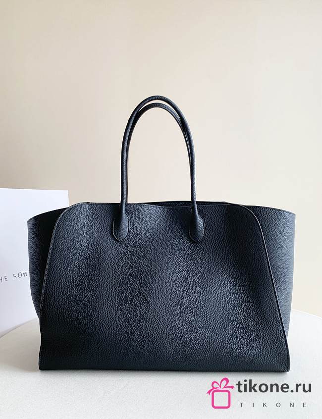 The Row Marlo 17 Bag in Textured Calfskin Leather Black - 43x30.5x16cm - 1