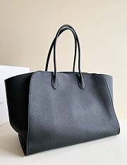 The Row Marlo 17 Bag in Textured Calfskin Leather Black - 43x30.5x16cm - 4