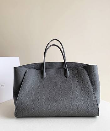The Row Marlo 17 Bag in Textured Calfskin Leather Gray - 43x30.5x16cm