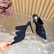 YSL Emilie Mules In Satin Crepe In Black 11cm - 6