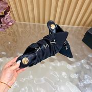 YSL Emilie Mules In Satin Crepe In Black 11cm - 4