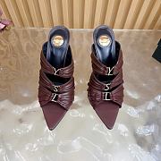 YSL Emilie Mules In Smooth Leather In Brown 11cm - 6