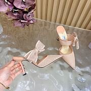 Jimmy Choo 100mm Brook Bow Pointed Mules Beige - 2