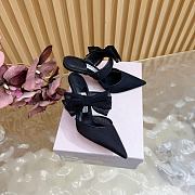 Jimmy Choo 100mm Brook Bow Pointed Mules Black - 6