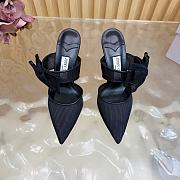 Jimmy Choo 100mm Brook Bow Pointed Mules Black - 5