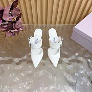 Jimmy Choo Magie 90 Nappa Leather Mules In White - 5