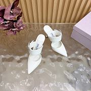 Jimmy Choo Magie 90 Nappa Leather Mules In White - 6