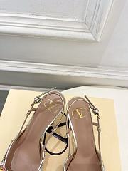 VLTN VLogo Signature Slingback Decollete With Rhombelle Embroidery 80mm 24304 - 4