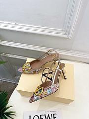 VLTN VLogo Signature Slingback Decollete With Rhombelle Embroidery 80mm 24304 - 5