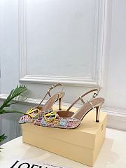 VLTN VLogo Signature Slingback Decollete With Rhombelle Embroidery 80mm 24304 - 6