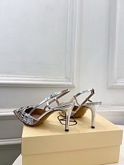 VLTN VLogo Signature Slingback Decollete With Rhombelle Embroidery 80mm 24305 - 5