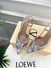 VLTN VLogo Signature Slingback Decollete With Rhombelle Embroidery 80mm 24305 - 2