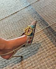 VLTN VLogo Signature Slingback Decollete With Rhombelle Embroidery 80mm 24304 - 1