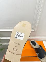 Hermes Antigua Espadrille In Calfskin Black  - 3