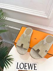 Hermes Antigua Espadrille In Suede Beige - 5