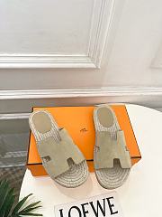 Hermes Antigua Espadrille In Suede Beige - 4