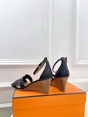 Hermes Legend Sandal Calfskin in Black 7cm - 6