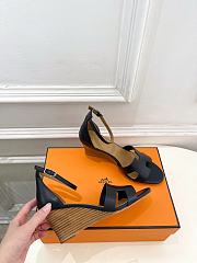 Hermes Legend Sandal Calfskin in Black 7cm - 3
