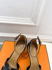 Hermes Legend Sandal Calfskin in Black 7cm - 2