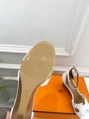 Hermes Legend Sandal Calfskin in White 7cm - 6
