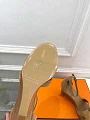 Hermes Legend Sandal Suede in Light Gold 7cm - 5