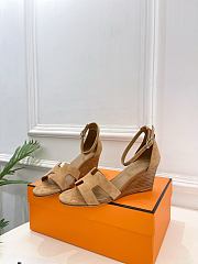 Hermes Legend Sandal Suede in Light Gold 7cm - 4