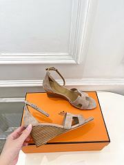 Hermes Legend Sandal Suede in Beige 7cm - 5