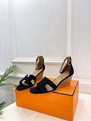 Hermes Legend Sandal Suede in Black 7cm - 6