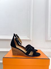 Hermes Legend Sandal Suede in Black 7cm - 5