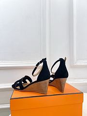 Hermes Legend Sandal Suede in Black 7cm - 4