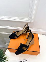 Hermes Legend Sandal Suede in Black 7cm - 2