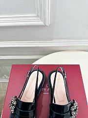 Roger Vivier Viv' Rangers Slingback Loafers In Leather Black - 4