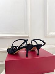Roger Vivier Efflorescence Sandals In Satin Black 6.5cm - 3