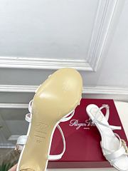 Roger Vivier Efflorescence Sandals In Satin White 6.5cm - 6