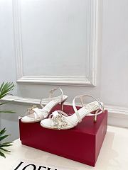 Roger Vivier Efflorescence Sandals In Satin White 6.5cm - 3