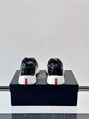 Prada Patent Leather And Technical Fabric Prada America's Cup Sneakers Anthracite Gray/Silver - 5