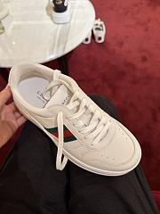Men's Gucci Ace Sneaker with Web Black and White Leather - 4