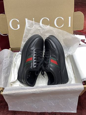 Gucci Men's Chunky Sneaker In Black Leather 
