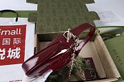 Gucci Jackie 1961 Crystals Mini Bag Gucci Rosso Ancora Red Velvet With GG Crystal - 19x13x3cm - 2