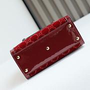 Gucci Diana Crystals Small Tote Bag Rosso Ancora Red Velvet - 20x15.5x10cm - 6