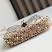 Gucci Jackie Notte Mini Leather Trimmed Crystals Embellished Canvas Jacquard - 19x13x3cm - 2