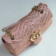 Gucci GG Marmont  Crystals Small Shoulder Bag Light Pink Nubuck Leather- 26x15x7cm - 3