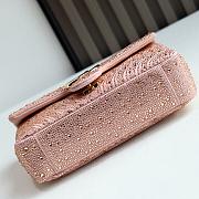 Gucci GG Marmont  Crystals Small Shoulder Bag Light Pink Nubuck Leather- 26x15x7cm - 4
