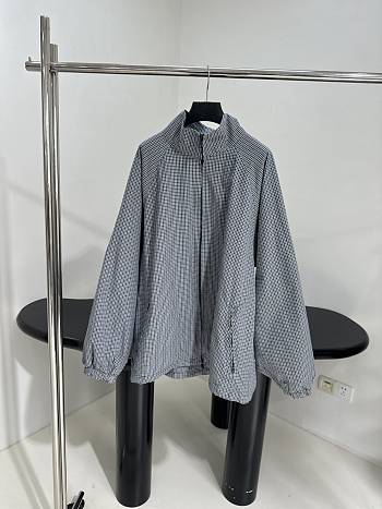 Balenciaga Zip-up Jacket in Gray Checkered