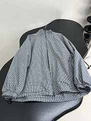 Balenciaga Zip-up Jacket in Gray Checkered - 4