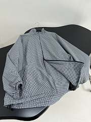 Balenciaga Zip-up Jacket in Gray Checkered - 3