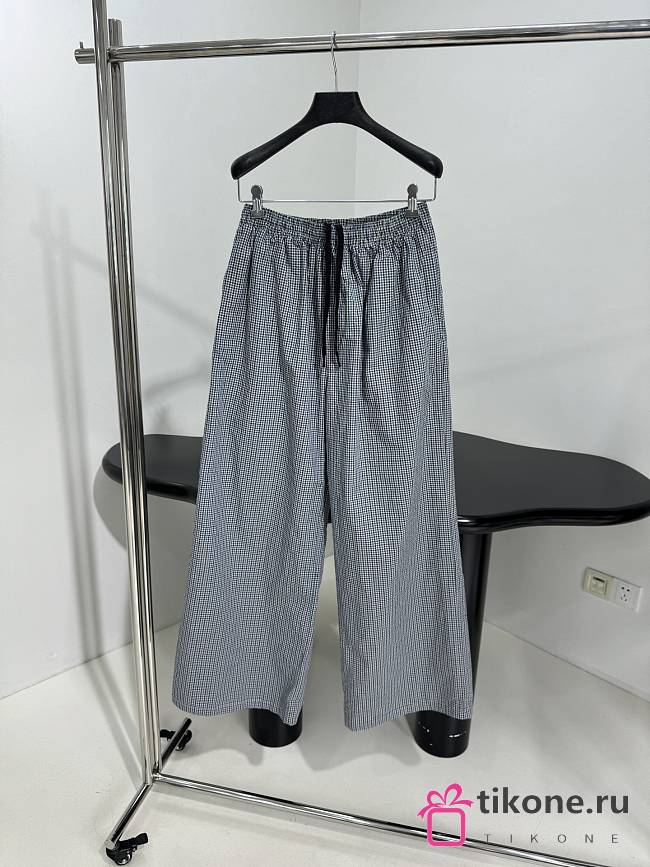 Balenciaga Pants in Gray Checkered   - 1