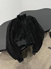 Balenciaga Blouson In Black Vintage Looking Suede Leather - 6