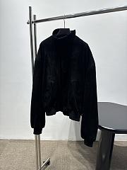 Balenciaga Blouson In Black Vintage Looking Suede Leather - 4
