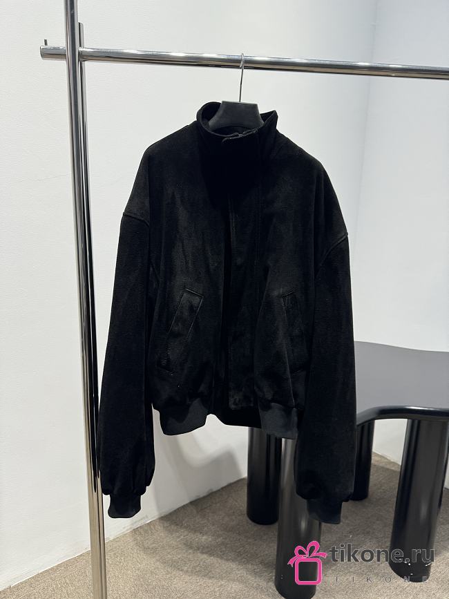 Balenciaga Blouson In Black Vintage Looking Suede Leather - 1